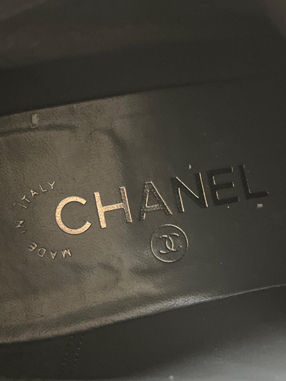 B-8. Chanel Quilted Combat Boot IT 37 US 6.5 Gray Black - Picture 8 of 16